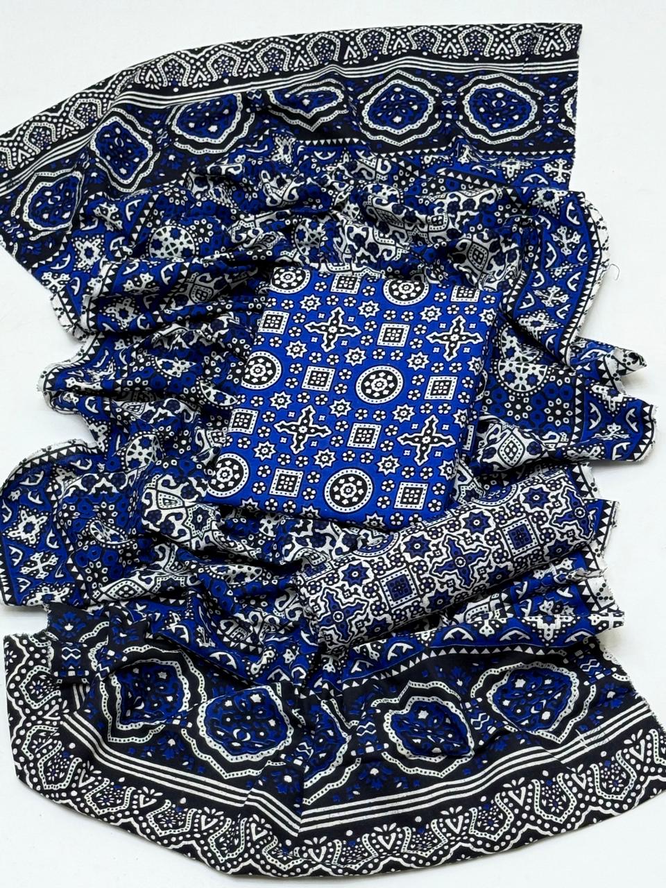 Traditonal Ajrak Cotton Lawn 3 pc Suits